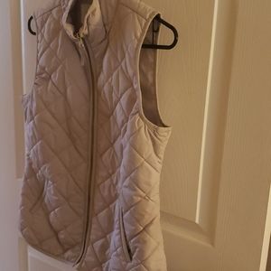 Beige vest from Old Navy.